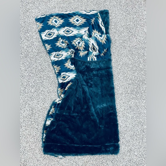 New Thro Studio Decorative Teal Blue Blanket throw - Picture 1 of 11